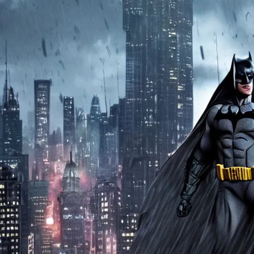 Prompt: the batman ( 2 0 2 2 ) movie gotham cityscape