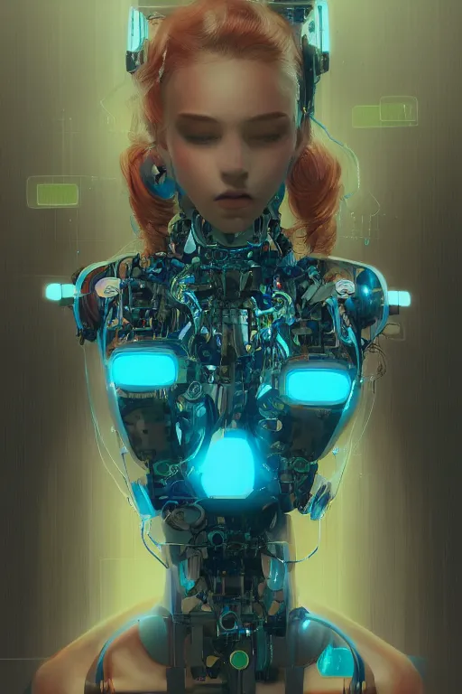 Prompt: A beautiful robotic woman dreaming, cinematic lighting, soft bokeh, sci-fi, modern, colourful, highly detailed, digital painting, artstation, concept art, sharp focus, illustration, by klimt