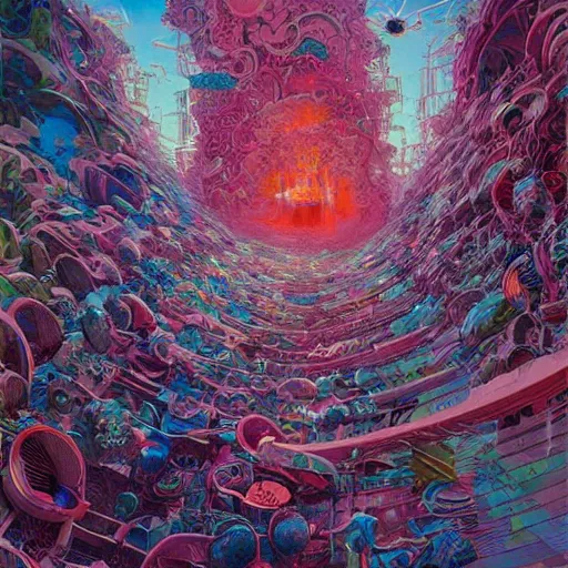 Image similar to art by james jean, moebius, lisa frank, alex grey, justin gerard, john berkey, beksinski, antoni gaudi