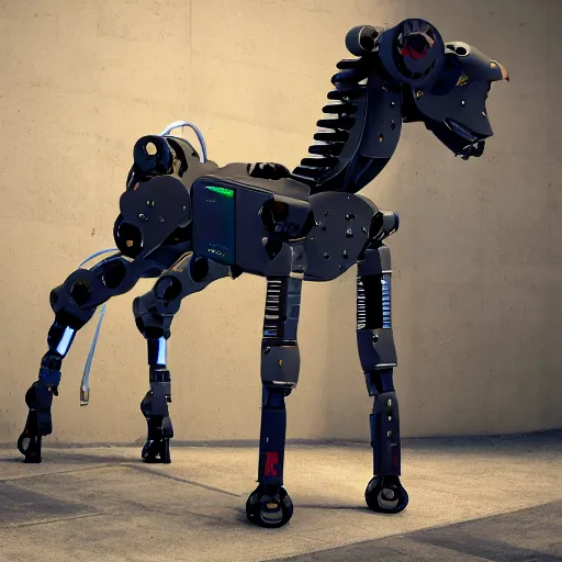 Image similar to robot horse by boston dynamics