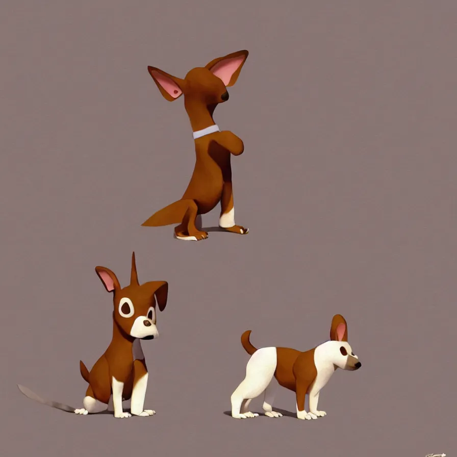 Image similar to Goro Fujita illustrating an extremely realistic photograph of a brown and white dog, with long ears, a small nose and wide eyes, by Goro Fujita, concept art, sharp focus, highly detailed, ArtStation