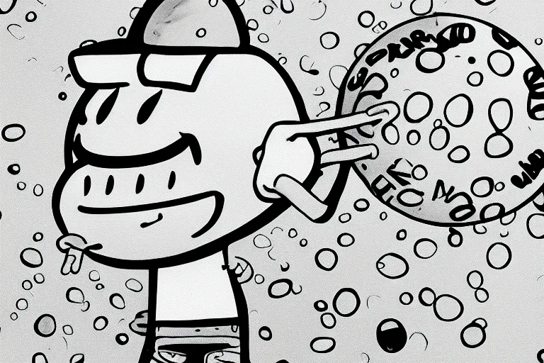 Image similar to gumball waterson as gigachad, highly detailed art, black and white, 4 k, sharp, soft lighting