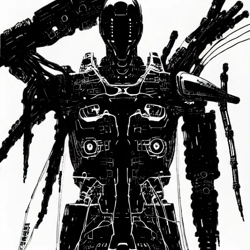 Image similar to cyborg by Tsutomu Nihei, highly detailed