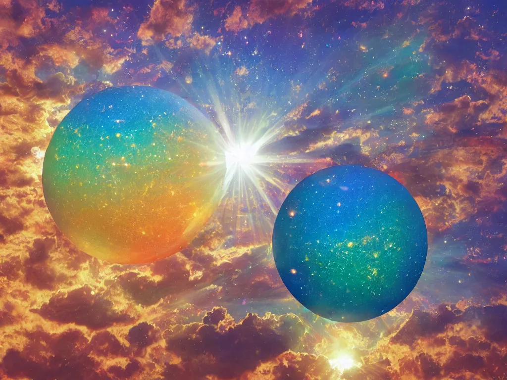 Prompt: sunlight study, the universe is a spheroid region 7 0 5 meters in diameter, art nouveau, kauai, by hans zatzka and ( ( ( ( ( lisa frank ) ) ) ) ), 8 k, sharp focus, octane render