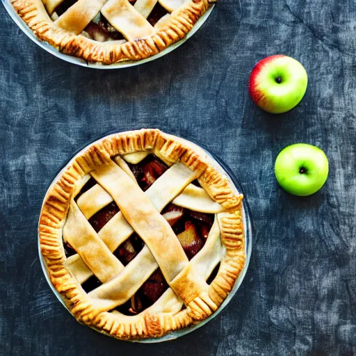 Prompt: a apple pie