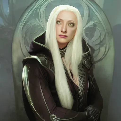 Image similar to Lucius Malfoy league of legends on his day off, highly detailed, digital painting, artstation, concept art, smooth, sharp focus, illustration, ArtStation, art by artgerm and greg rutkowski and alphonse mucha and Edmund Blair Leighton and Charlie Bowater