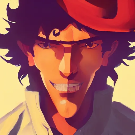 Image similar to face icon stylized minimalist cowboy bebop, loftis, cory behance hd by jesper ejsing, by rhads, makoto shinkai and lois van baarle, ilya kuvshinov, rossdraws global illumination