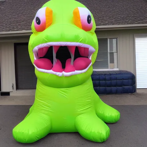 Image similar to wacky inflatable godzilla