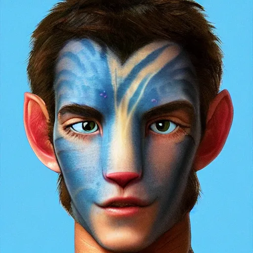 Prompt: portrait of jake from the movie avatar by james cameron