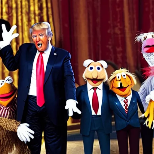 Prompt: Donald Trump in the muppets