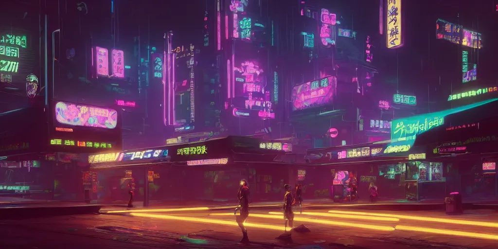 Prompt: a nice sweet frog in cyberpunk 2 0 7 7, night time, city lights, extremely detailed digital painting, in the style of fenghua zhong and ruan jia and jeremy lipking and peter mohrbacher, mystical colors, rim light, beautiful lighting, 8 k, stunning scene, raytracing, octane, trending on artstation
