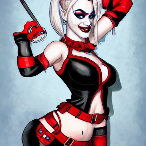 Prompt: harley quinn, fanart,