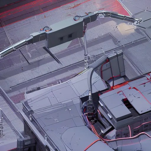 Image similar to evangelion destroyed fukushima unit 3, extremely detailed raytracing, vray, 5 5 mm