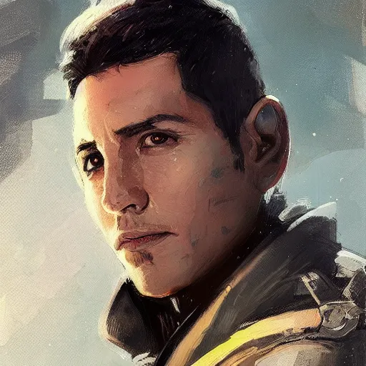 Image similar to portrait of a man by greg rutkowski, gabriel luna wearing tactical gear of the galactic alliance, star wars expanded universe, he is about 3 0 years old, highly detailed portrait, digital painting, artstation, concept art, smooth, sharp foccus ilustration, artstation hq