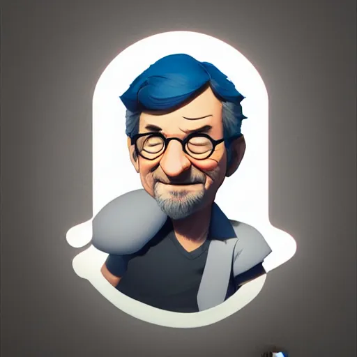 Image similar to face icon stylized minimalist steven spielberg, loftis, cory behance hd by jesper ejsing, by rhads, makoto shinkai and lois van baarle, ilya kuvshinov, rossdraws global illumination