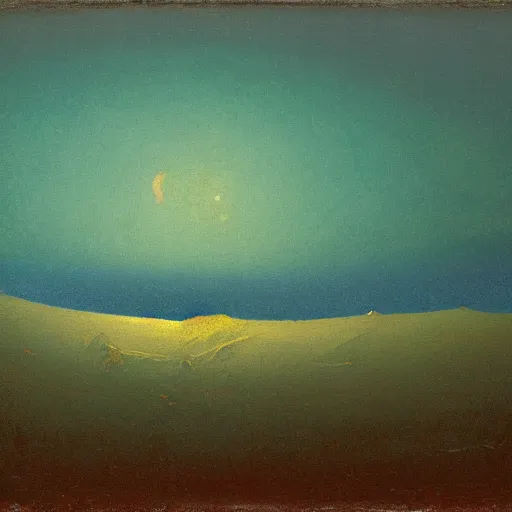 Image similar to mt elbrus, arkhip kuindzhi painting, twilight, teal palette, thus spoke Zarathustra