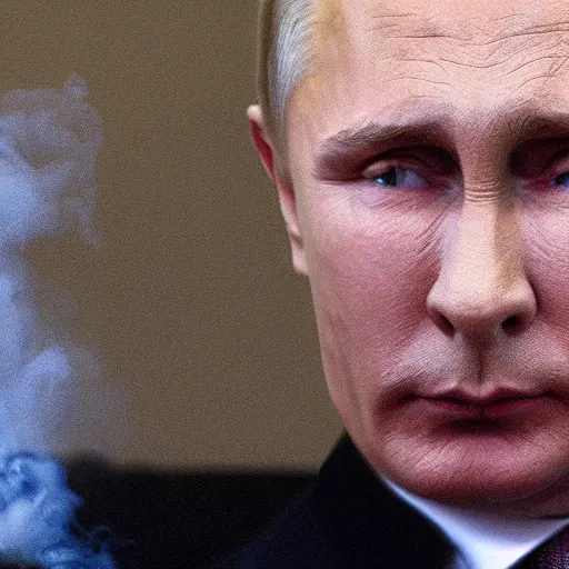 Prompt: putin smoking a vape