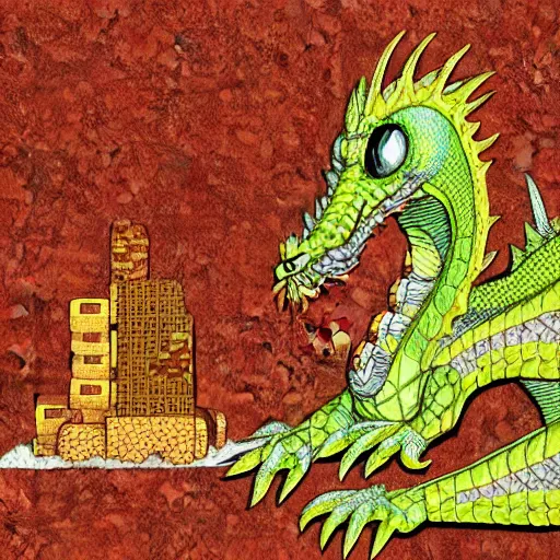 Image similar to extremely detailed portrait of intricate fat robot dragon with digital blocks in the background