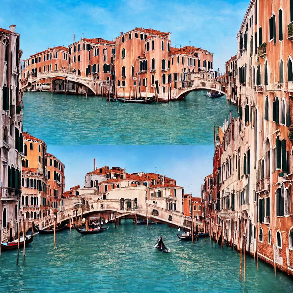 Image similar to venice full of bridges, photorealistic, real