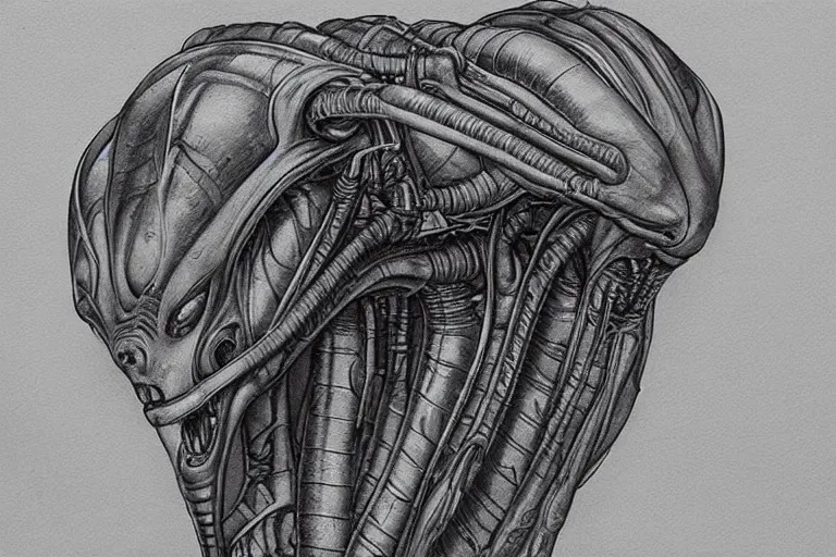 Image similar to “ a extremely detailed stunning drawings of alien by allen william on artstation ”