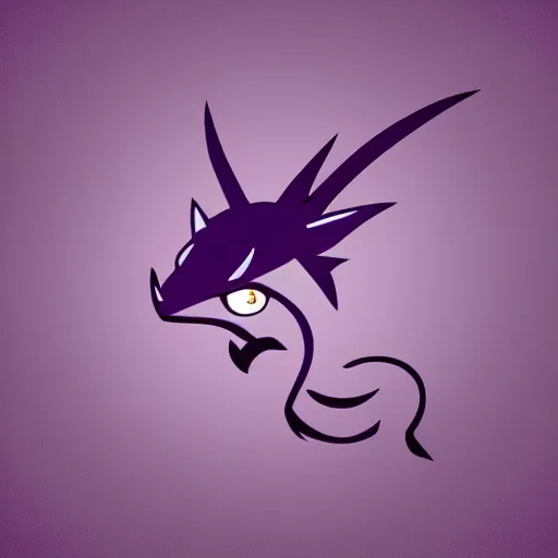 Image similar to very cute purple dragon, 2d minimalism