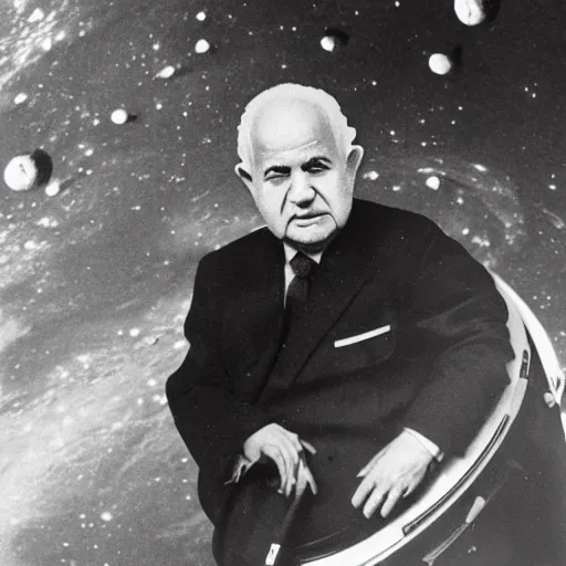 Prompt: ben gurion in space