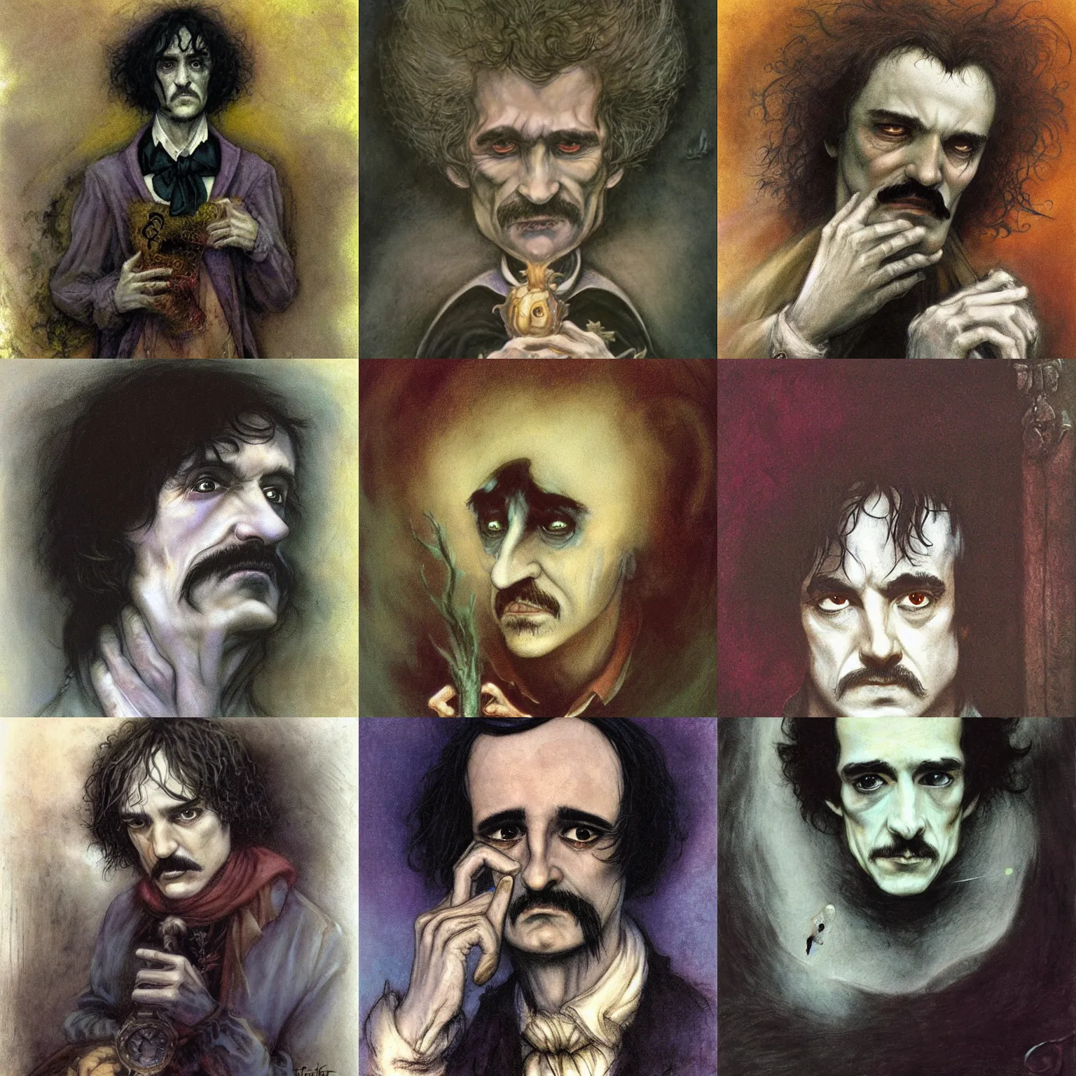 Prompt: Edgar Alan Poe by Brian Froud