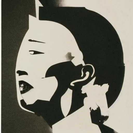 Image similar to takashi mizutani, collage, portrait, by toshiko okanoue