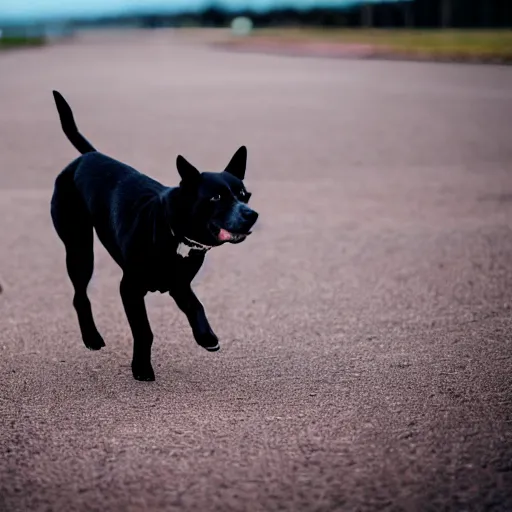 Image similar to high quality photo of a dog walking on two legs, artistic