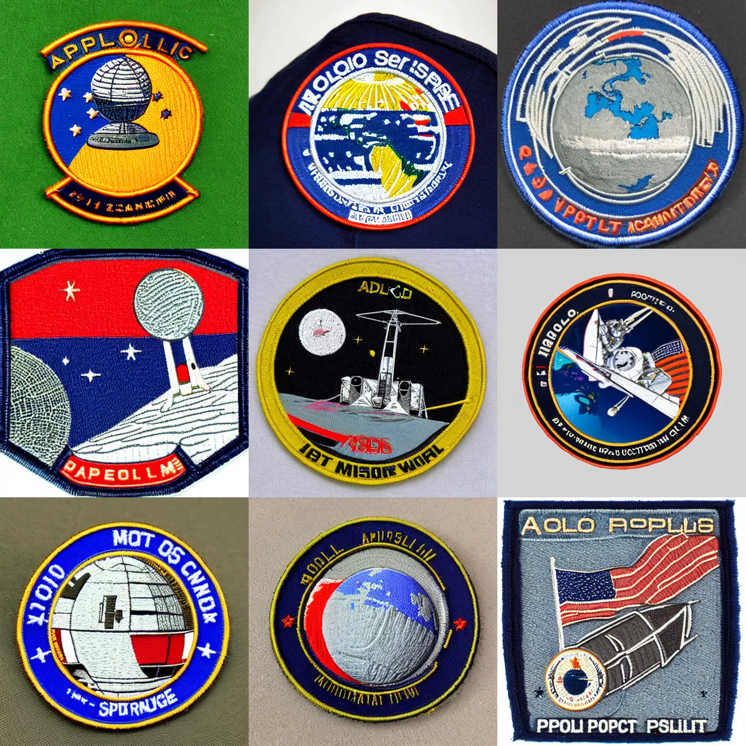 Prompt: apollo 1 8 mission patch, product photo