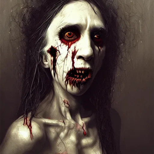 Prompt: pj harvey as a zombie, 7 days to die zombie, realistic proportions, fine art, award winning, intricate, elegant, sharp focus, cinematic lighting, digital painting, 8 k concept art, art by brom, art by guweiz and z. w. gu, art by michael hussar, 8 k