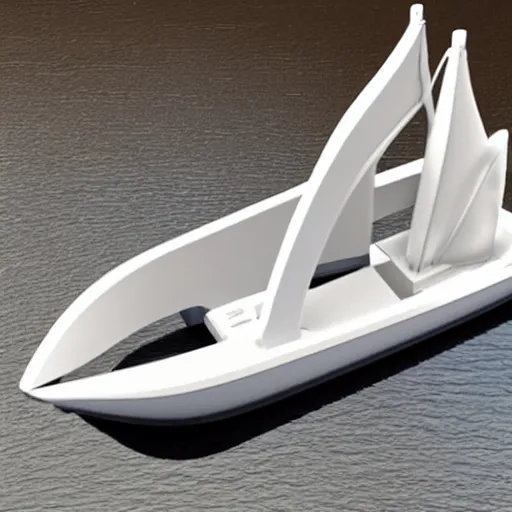 Prompt: 3 d printed benchy boat