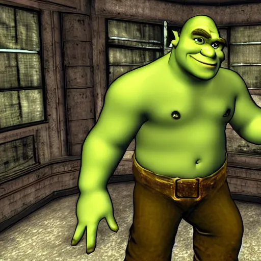 Image similar to shrek in fallout 3