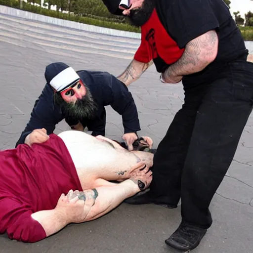 Prompt: keemstar being executed on the french guillotine