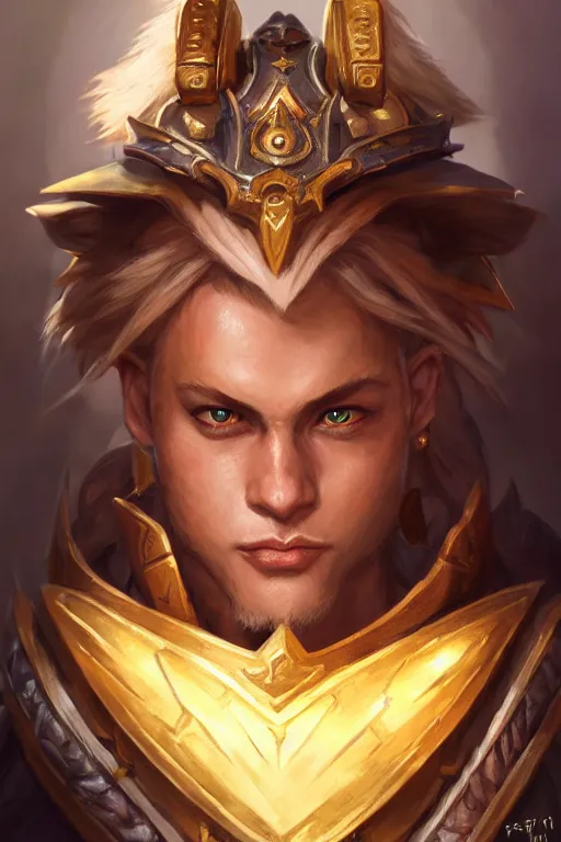 Image similar to legendary leonin fighter portrait, highly detailed, d & d, fantasy, highly detailed, digital painting, trending on artstation, concept art, sharp focus, illustration, global illumination, ray tracing, realistic shaded, art by artgerm and greg rutkowski and fuji choko and viktoria gavrilenko and hoang lap