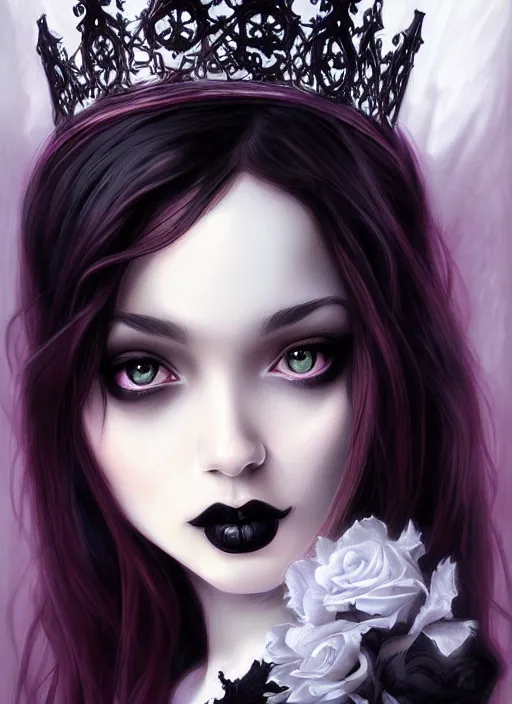 Prompt: ( ( gothic # ) ) princess portrait *. *. by artgerm * *, highly detailded