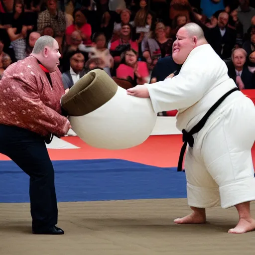 Image similar to joe biden sumo wrestling