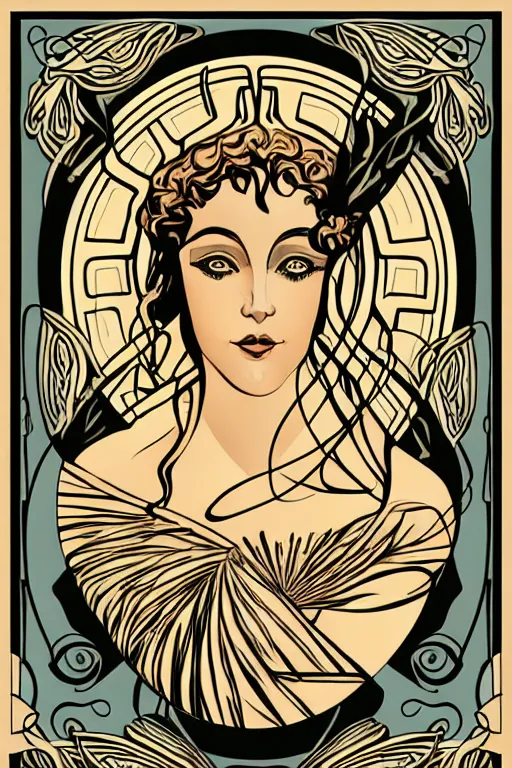 Prompt: Gaia in the style of Art Nouveau and Art Deco