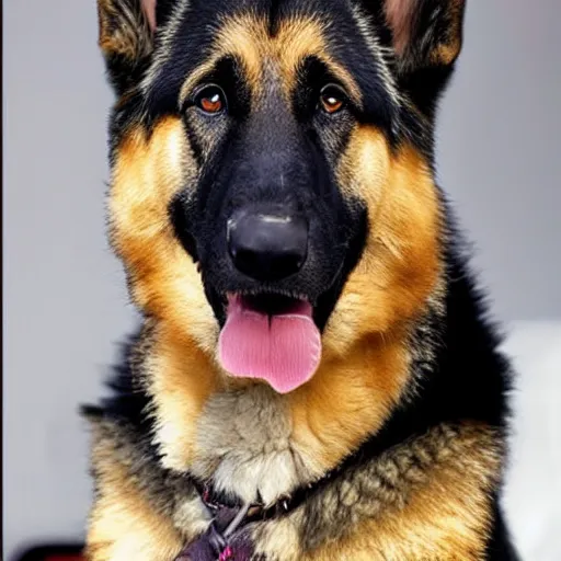 Image similar to German Shepherd with a tuxedo