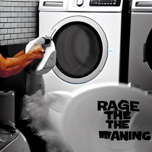 Image similar to rage against the washing machine