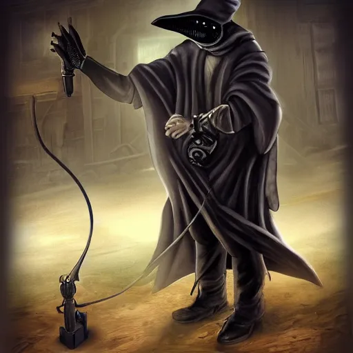 Image similar to tech plague doctor