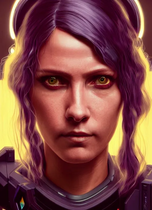 Prompt: portrait of Lesley Nolsen as a character in arabian Cyberpunk 2077, looking at camera, intricate, dystopian, sci-fi, extremely detailed, digital painting, artstation, concept art, smooth, sharp focus, illustration, intimidating lighting, incredible art by artgerm and greg rutkowski and alphonse mucha and simon stalenhag