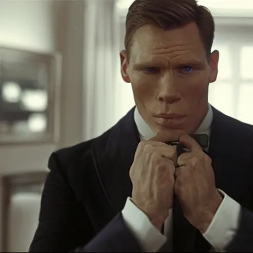 Image similar to Live Action Still of Jerma985 in James Bond, real life, hyperrealistic, ultra realistic, realistic, highly detailed, epic, HD quality, 8k resolution, body and headshot, film still