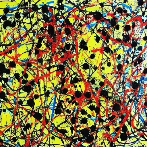 Image similar to a new original jackson pollock artwork