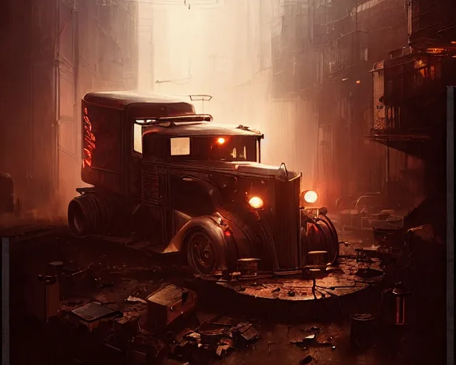 Image similar to awoke to the violent crunch of metal on wood, radiator, sweet smells of antifreeze and gasoline, by wlop, artgerm, greg rutkowski, volumetric lighting,, model movie poster hollywood