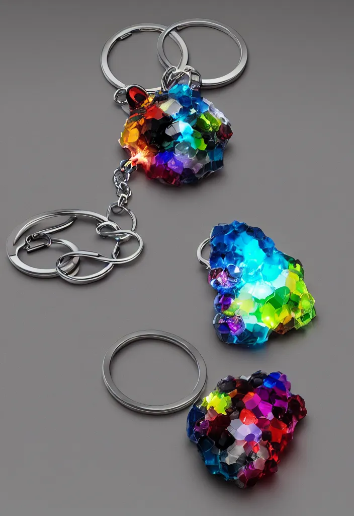 Prompt: a small colourful crystal bear keychain by greg rutkowski, sung choi, mitchell mohrhauser, maciej kuciara, johnson ting, maxim verehin, peter konig, 8 k photorealistic, cinematic lighting, hd, high details, dramatic, atmosphereric, trending on artstation