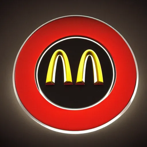 Image similar to new McDonald's logo super realistic high detail detailed octane render baroco