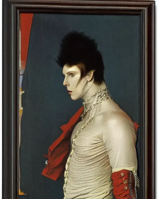 Prompt: a detailed portrait of ziggy stardust by jean auguste dominique ingres