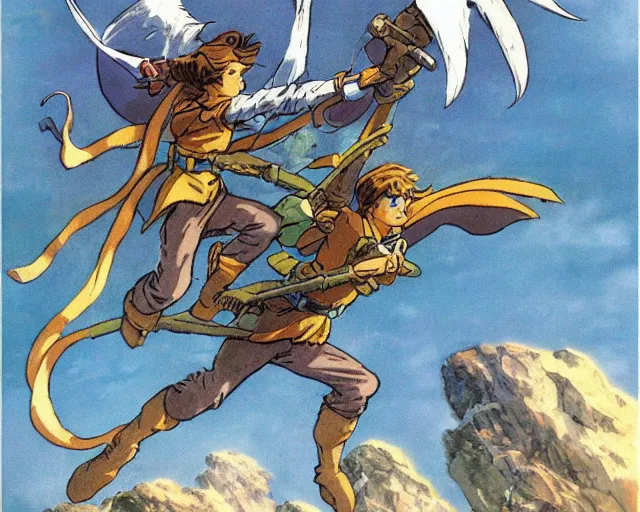 Image similar to the art of nausicaa, warriors of the wind, high resolution