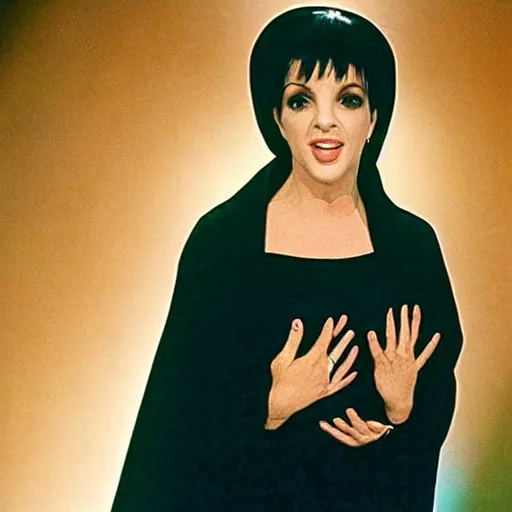 Image similar to liza minnelli as mary the mother of jesus